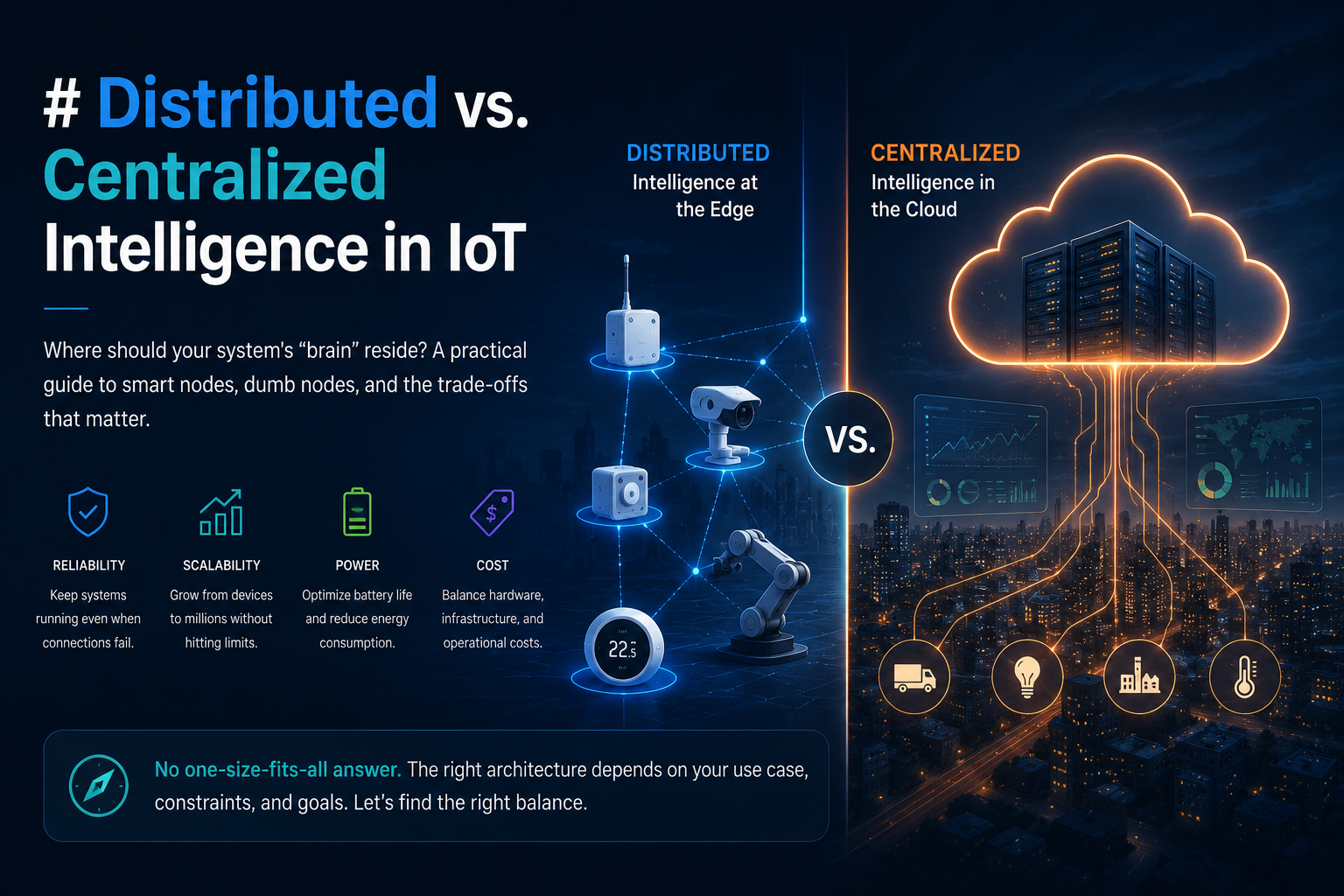 Distributed vs. Centralized Intelligence in IoT