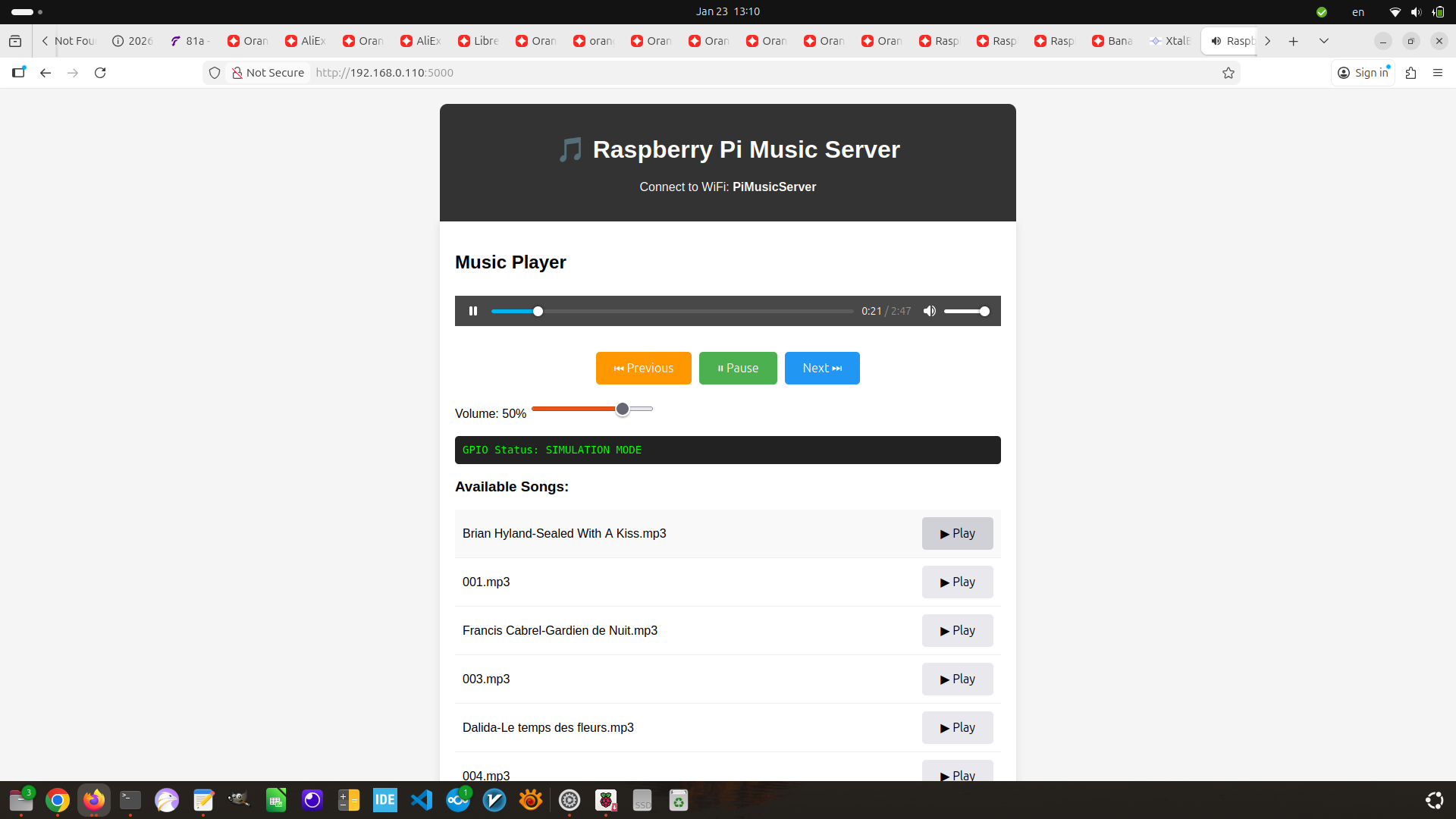 self-contained music server desktop screen